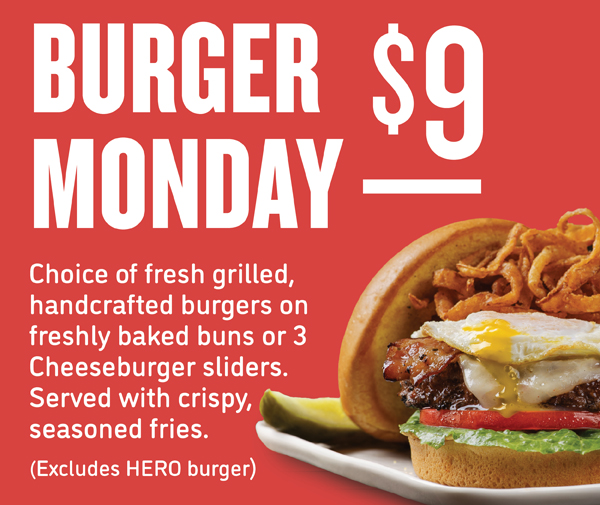 Burger Monday $9