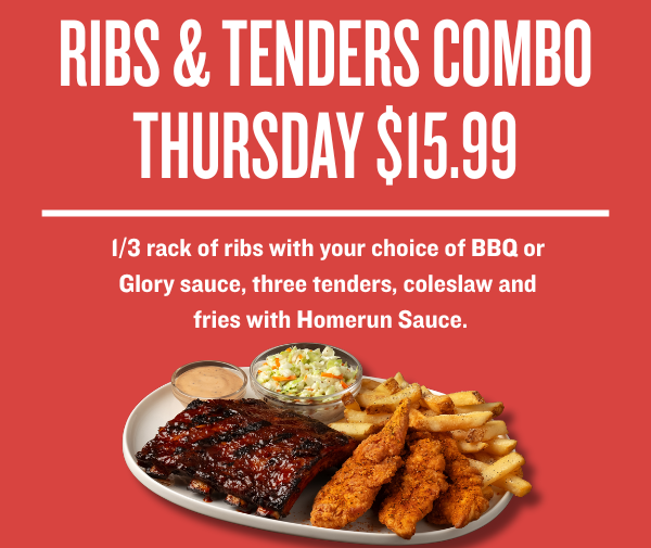 Rib and Tenders Thursday