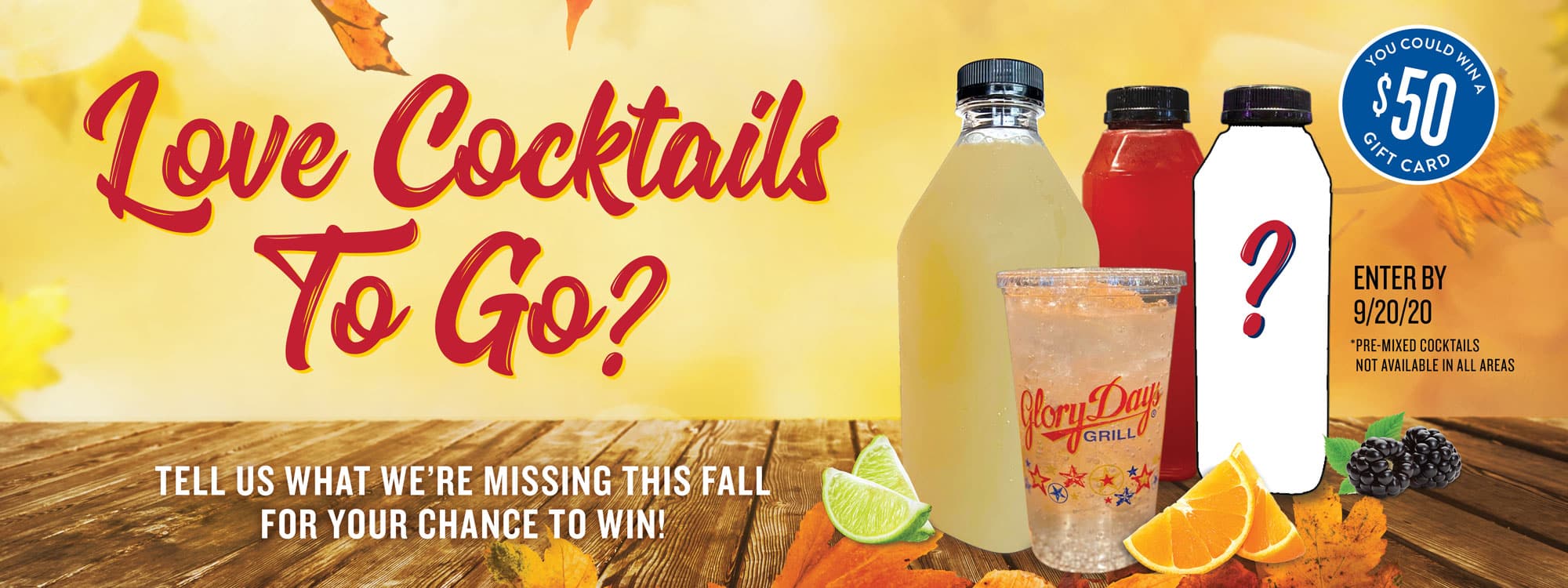 Love Cocktails to Go? Tell us what we're missing for a chance to win a $50 gift card.