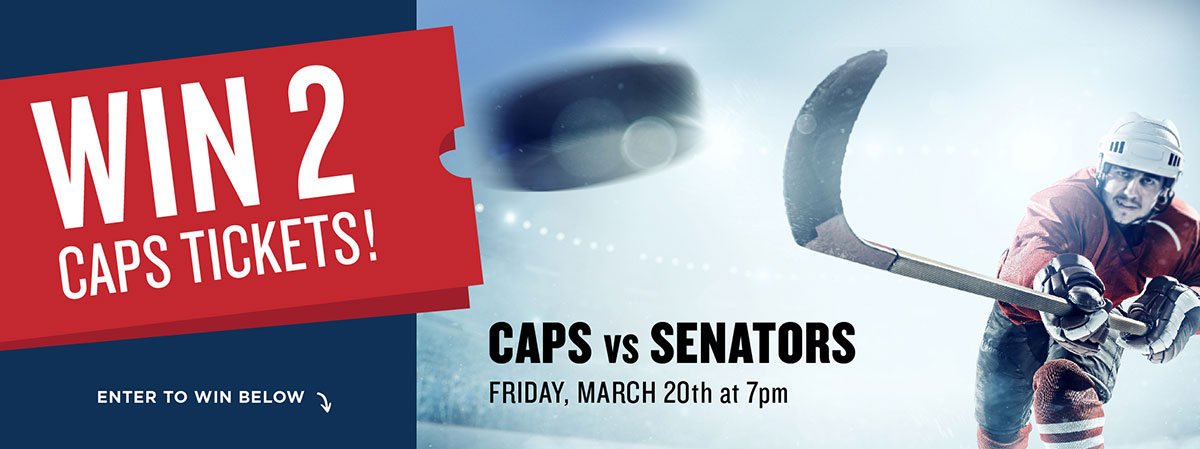 Enter to win 2 Caps Hockey Tickets.