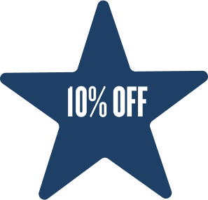 Star showing 10% off